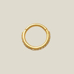 14K Solid Gold Eternal CZ Clicker Hoop – Anygolds