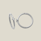 14K Solid Gold Brilliant Diamond Clicker Hoop – Anygolds