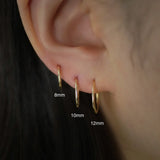 14K Solid Gold Hammered Texture Hoops – Anygolds