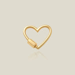 14K Solid Gold Heart Screw Connector – Anygolds