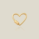 14K Solid Gold Heart Screw Connector – Anygolds