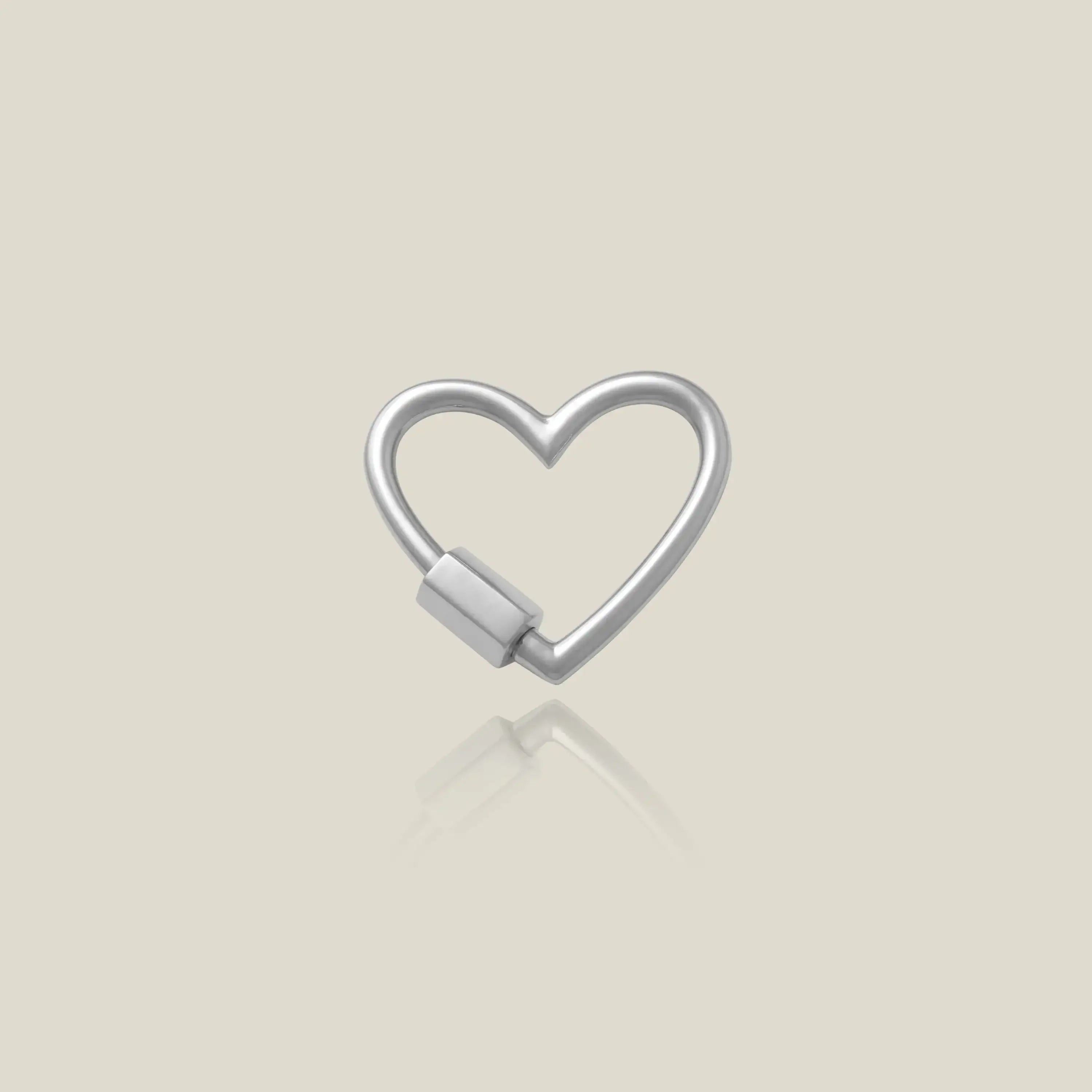 14K Solid Gold Heart Screw Connector – Anygolds