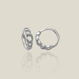 14K Solid Gold Rope Chain Huggie Hoop Earrings (Singe, Pair) – Anygolds