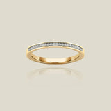 14K Solid Gold Channel-Set Diamond Ring – Anygolds
