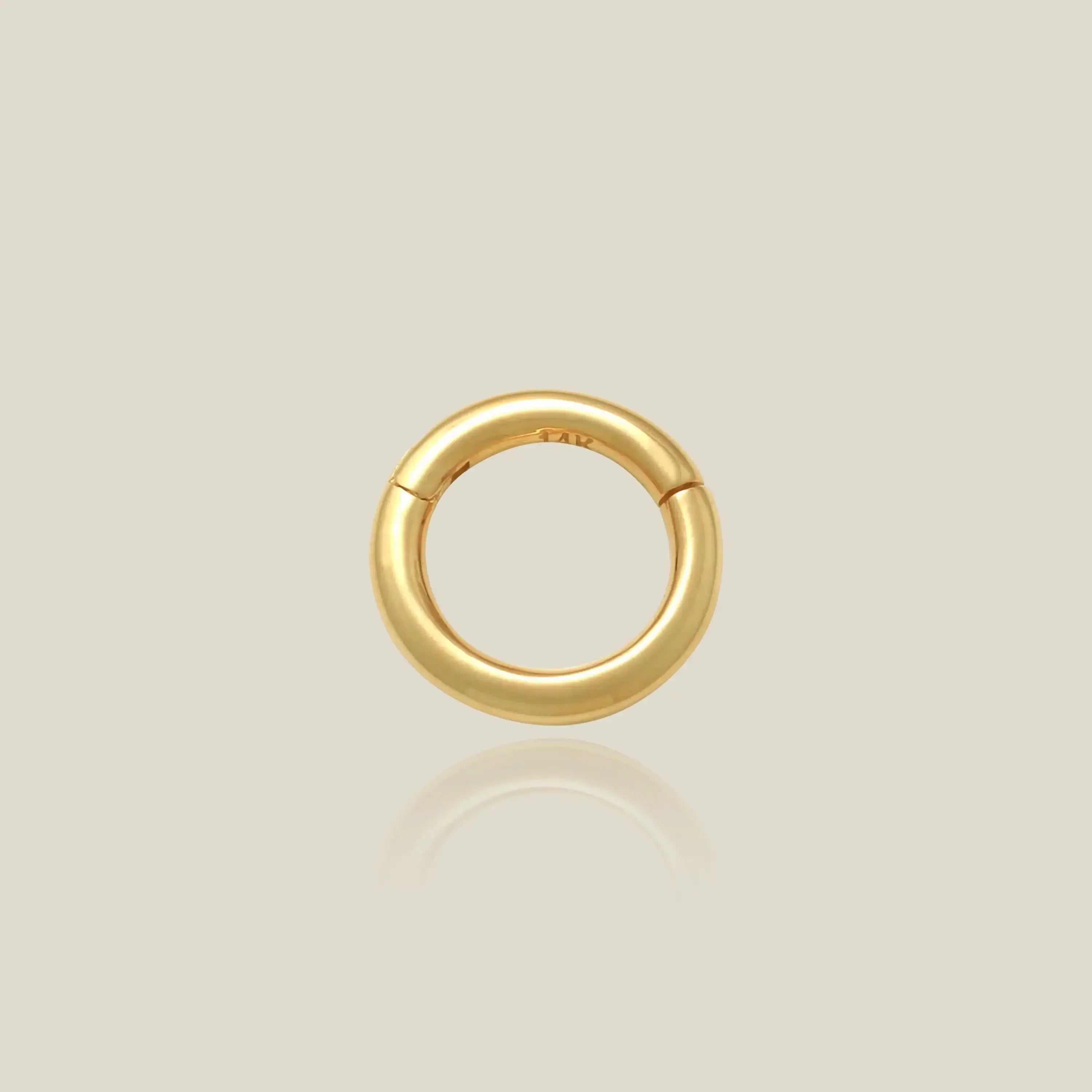14K Solid Gold Chunky Round Clicker Connector – Anygolds