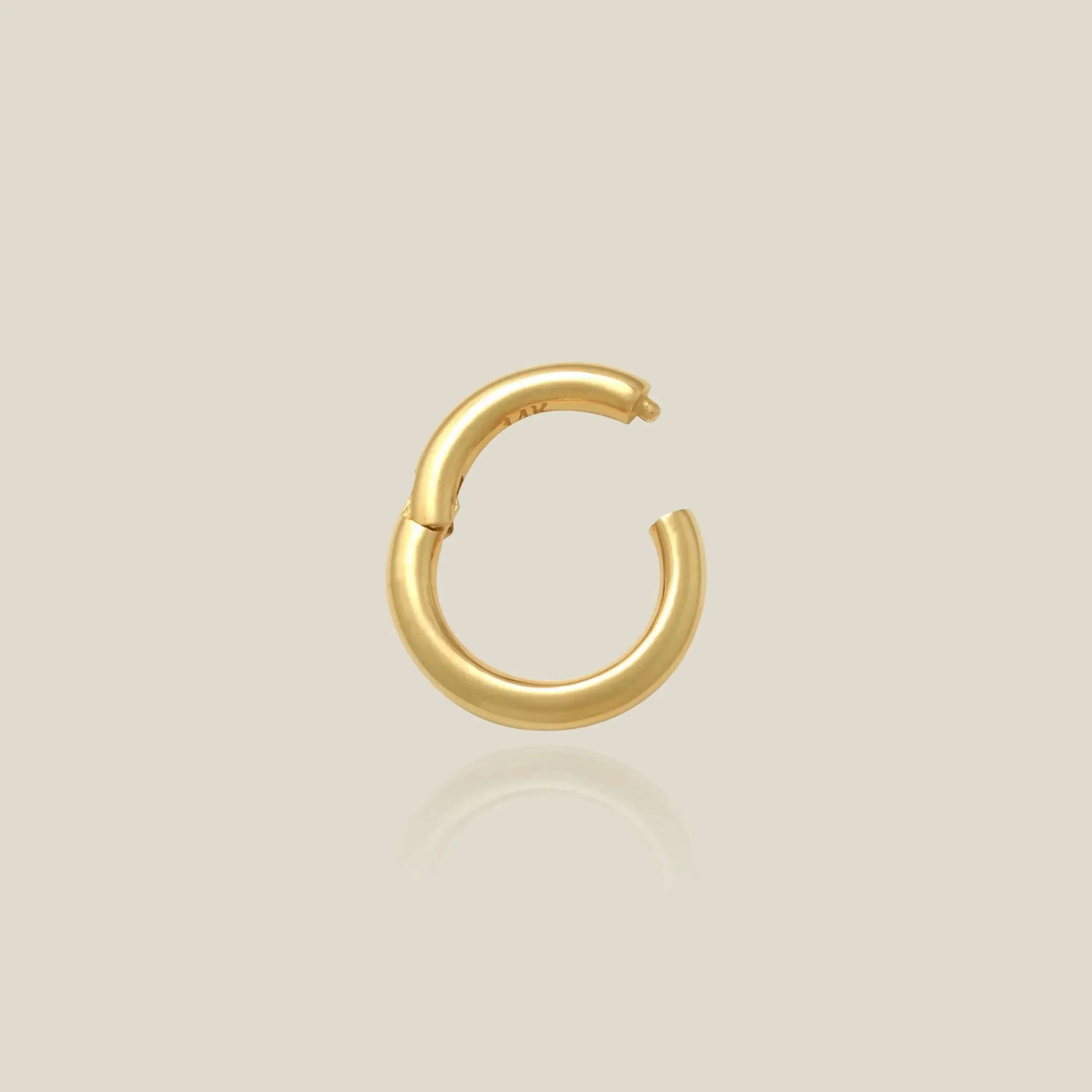 14K Solid Gold Chunky Round Clicker Connector – Anygolds