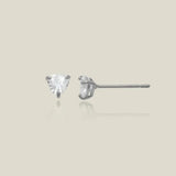 14K Solid Gold Trillion CZ Stud Earrings – Anygolds
