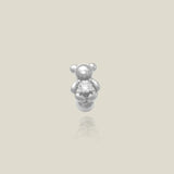 14K Solid Gold Teddy Bear with Stone Stud – Anygolds