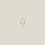 14K Solid Gold Trinity Diamond Charm – Anygolds