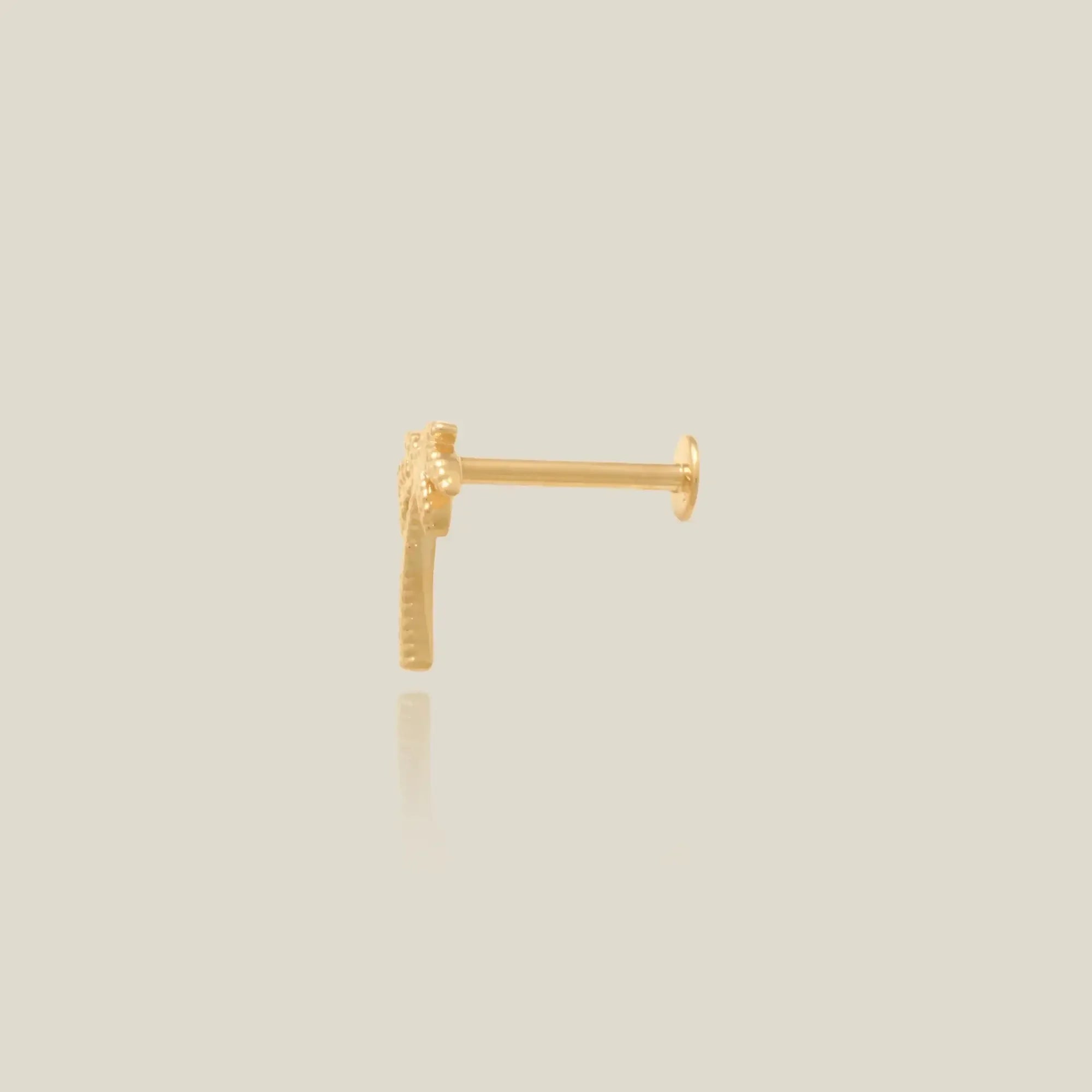 14K Solid Gold Palm Tree Stud – Anygolds