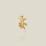 14K Solid Gold Baby Lizard CZ Stud – Anygolds