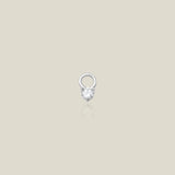 14K Solid Gold Diamond Round Charm – Anygolds