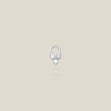 14K Solid Gold Trinity Diamond Charm – Anygolds