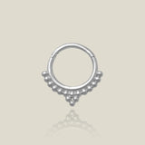 14K Solid Gold Beaded Clicker Tri-Hoop – Anygolds