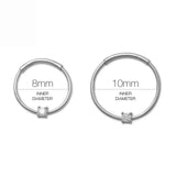 14K Solid Gold Prong-Set Endless Hoop – Anygolds