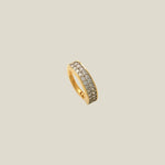 14K Solid Gold Double Pave Row Clicker Hoop – Anygolds