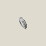 14K Solid Gold Double Pave Row Clicker Hoop – Anygolds