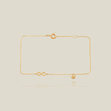 14K Solid Gold Infinity & Heart Bracelet – Anygolds