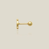 14K Solid Gold Ornate Marquise Stud – Anygolds