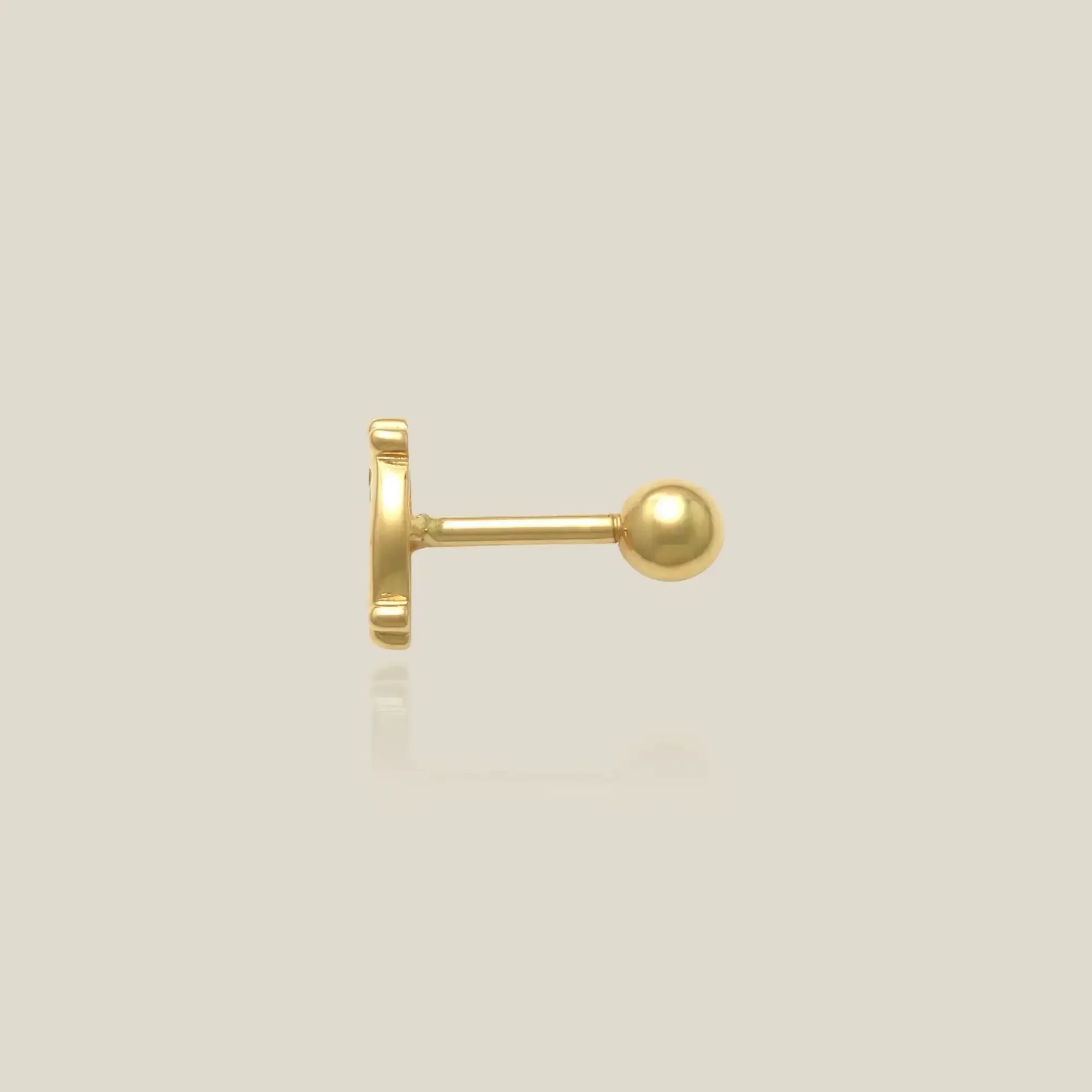 14K Solid Gold Ornate Marquise Stud – Anygolds