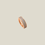 14K Solid Gold Double Pave Row Clicker Hoop – Anygolds