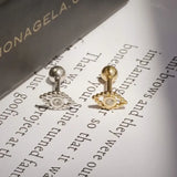 14K Solid Gold Beaded Diamond Evil Eye Stud – Anygolds