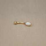 Oval Opal Curved Barbell