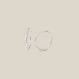 14K Solid Gold Hammered Texture Hoops – Anygolds
