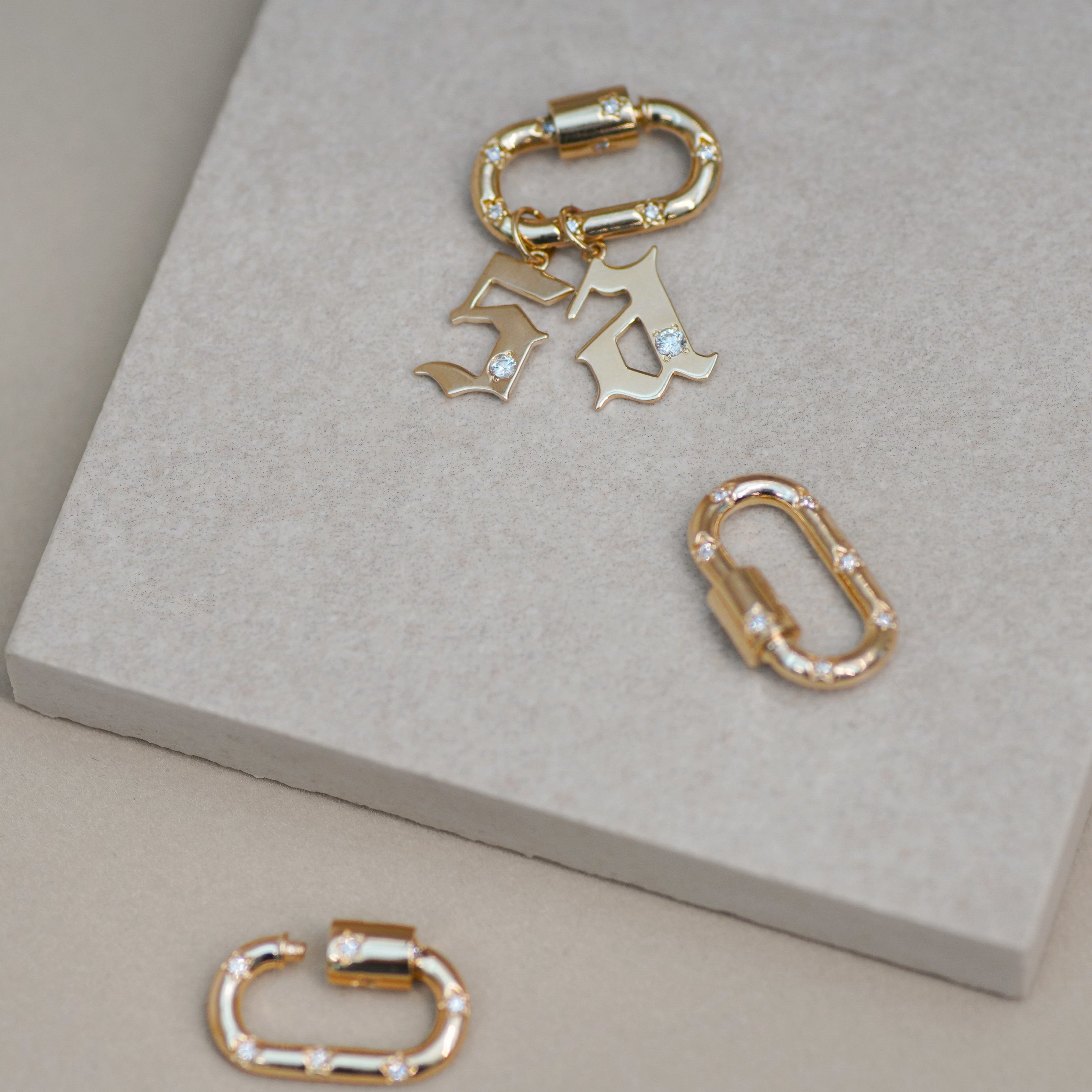 Diamond Oval Carabiner Screw Connector - Anygolds