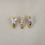 14K Solid Gold Marquise Butterfly Navel Clicker Ring – Anygolds