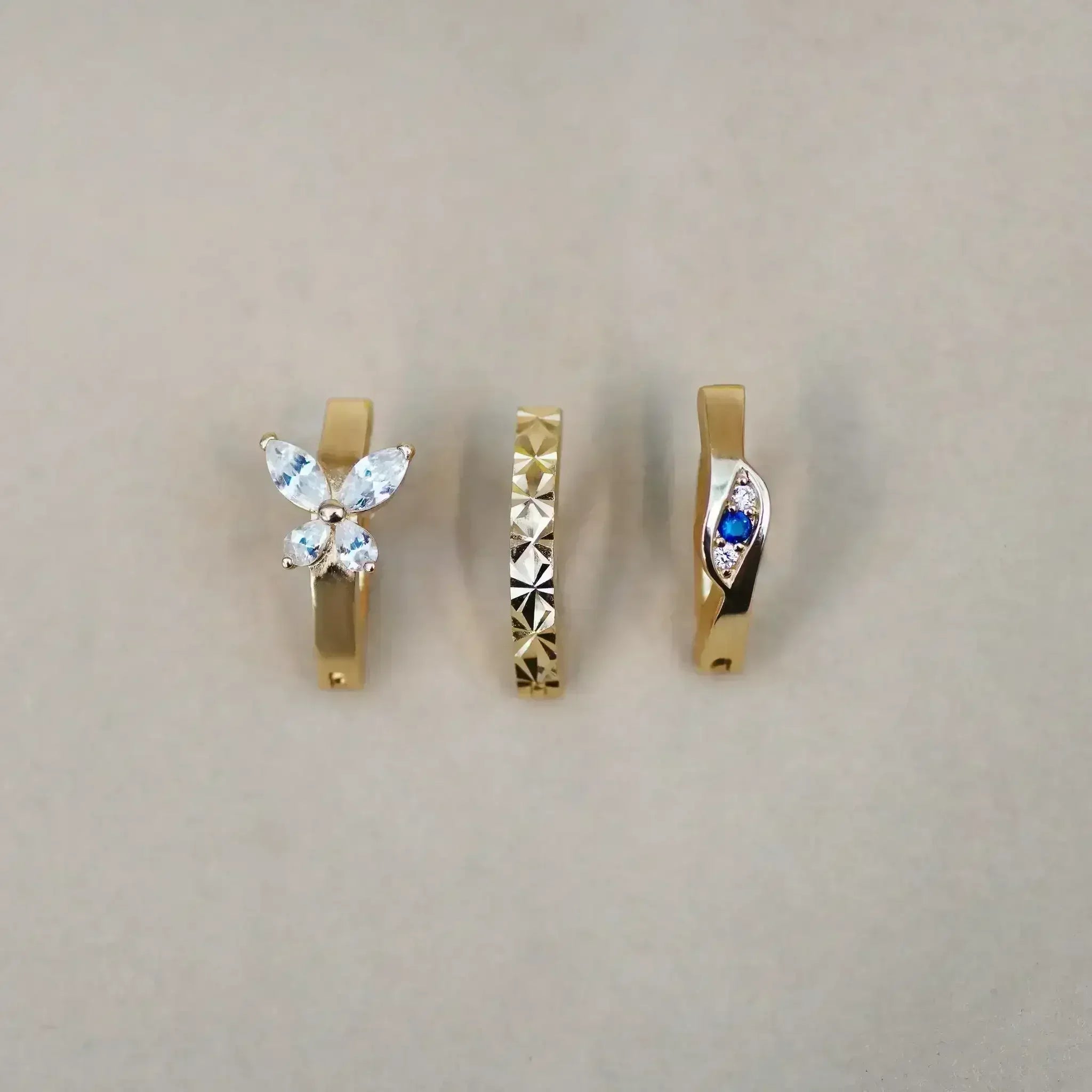 14K Solid Gold Marquise Butterfly Navel Clicker Ring – Anygolds