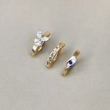 14K Solid Gold Marquise Butterfly Navel Clicker Ring – Anygolds