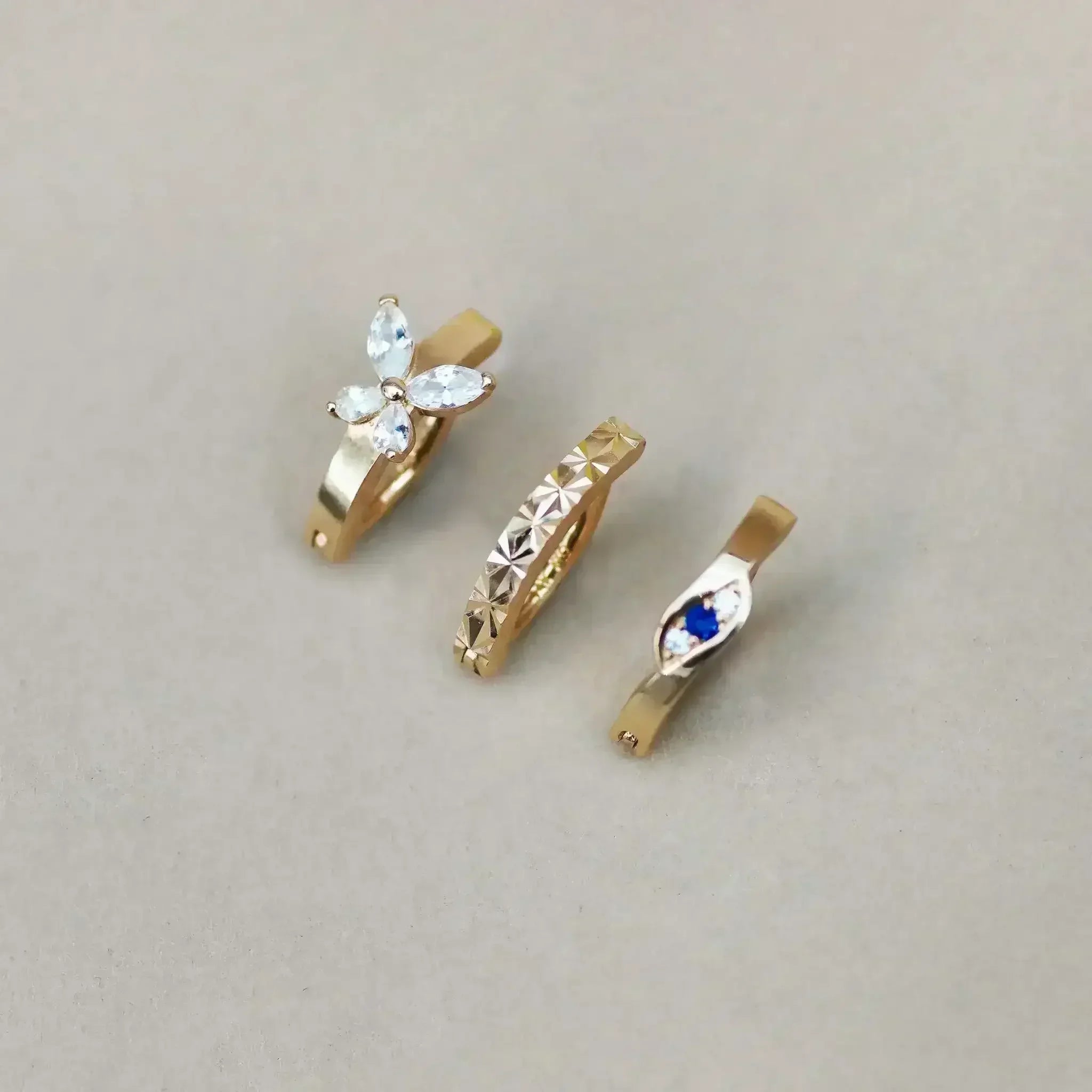 14K Solid Gold Marquise Butterfly Navel Clicker Ring – Anygolds
