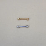 14K Solid Gold Plain Ball Straight Stud & Barbell – Anygolds