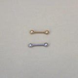 14K Solid Gold Plain Ball Straight Stud & Barbell – Anygolds
