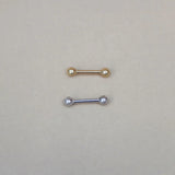 14K Solid Gold Plain Ball Straight Stud & Barbell – Anygolds