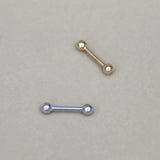 14K Solid Gold Plain Ball Straight Stud & Barbell – Anygolds