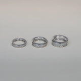 14K Solid Gold Multiple-Row Diamond Hoop Earrings – Anygolds