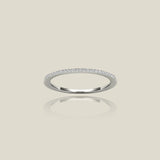 14K Solid Gold Pavé Diamond Stacking Ring – Anygolds
