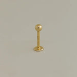 14K Solid Gold Plain Ball Labret Stud – Anygolds