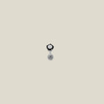 14K Solid Gold Black CZ Round Stud – Anygolds