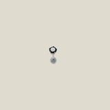 14K Solid Gold Black CZ Round Stud – Anygolds