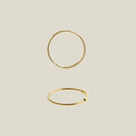 14K Solid Gold Plain Endless Hoop – Anygolds