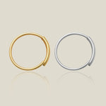 14K Solid Gold Plain Endless Hoop – Anygolds