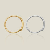 14K Solid Gold Plain Endless Hoop – Anygolds