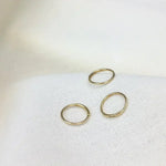 14K Solid Gold Plain Endless Hoop – Anygolds