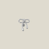 14K Solid Gold String Bow Ribbon Stud – Anygolds