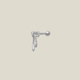 14K Solid Gold String Bow Ribbon Stud – Anygolds