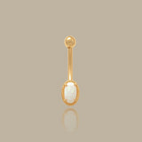 Oval Opal Curved Barbell
