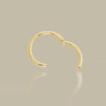 14K Solid Gold Plain Seamless Clicker Hoop Ring - 16G, 18G – Anygolds